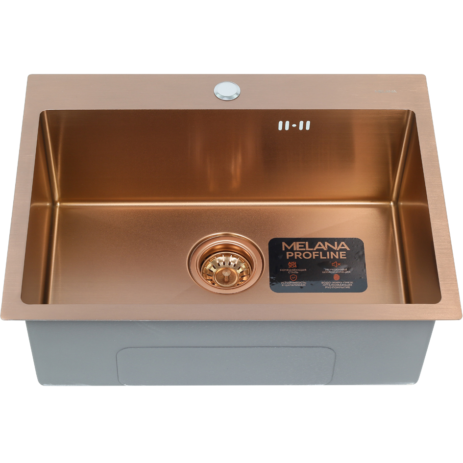 изображение Кухонная мойка из стали Melana ProfLine 6045 D6045HC бронза прямоугольная 60 см от Магия Воды