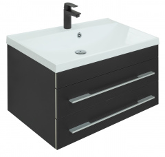 изображение Тумба с раковиной Aquanet Верона 00281097 черная 75 см от Магия Воды