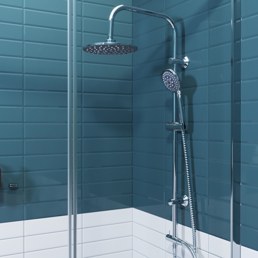 изображение Душевая система с  тропическим душем и ванно-душевым смесителем Dorff Norma D0711010 от Магия Воды