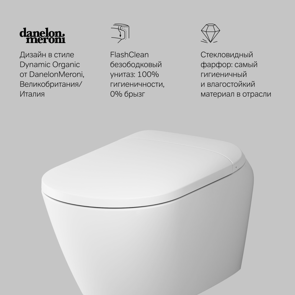 изображение Унитаз подвесной AM.PM CCC301700SC с интегрированным электронным биде TouchReel от Магия Воды