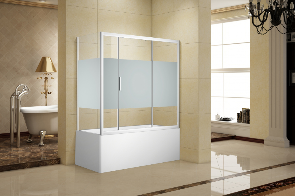 изображение Боковая стенка для ванны Aquanet Practic AE10-F-80H150U-CP прозрачное стекло от Магия Воды