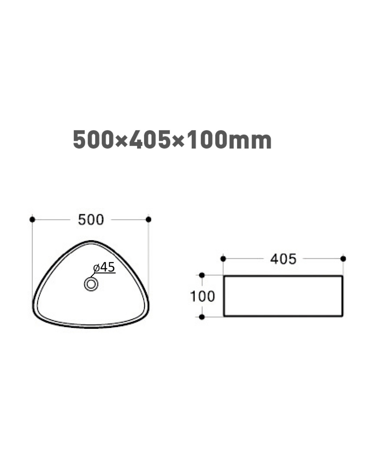 изображение Раковина накладная Orange B07-500W белый глянец от Магия Воды