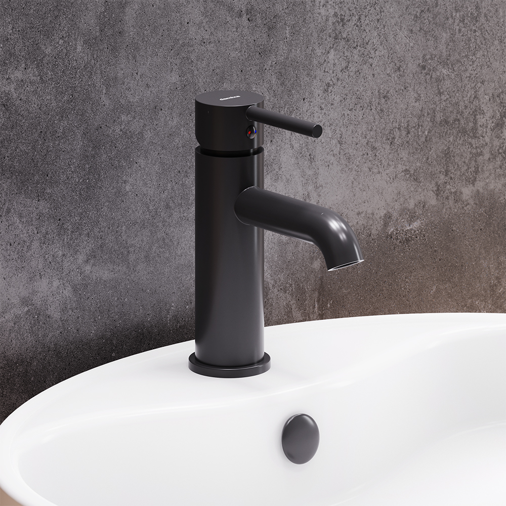 изображение Смеситель для раковины Damixa Scandinavian Pure 360210300 черный от Магия Воды