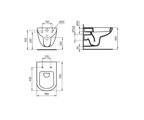 изображение Унитаз подвесной с сиденьем микролифт Ideal Standard Tempo W941106 от Магия Воды