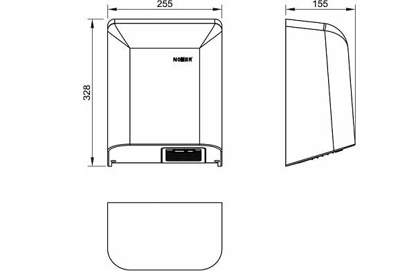 изображение Сушилка для рук NOFER FUGA автоматическая 800 W Черная 01851.N от Магия Воды
