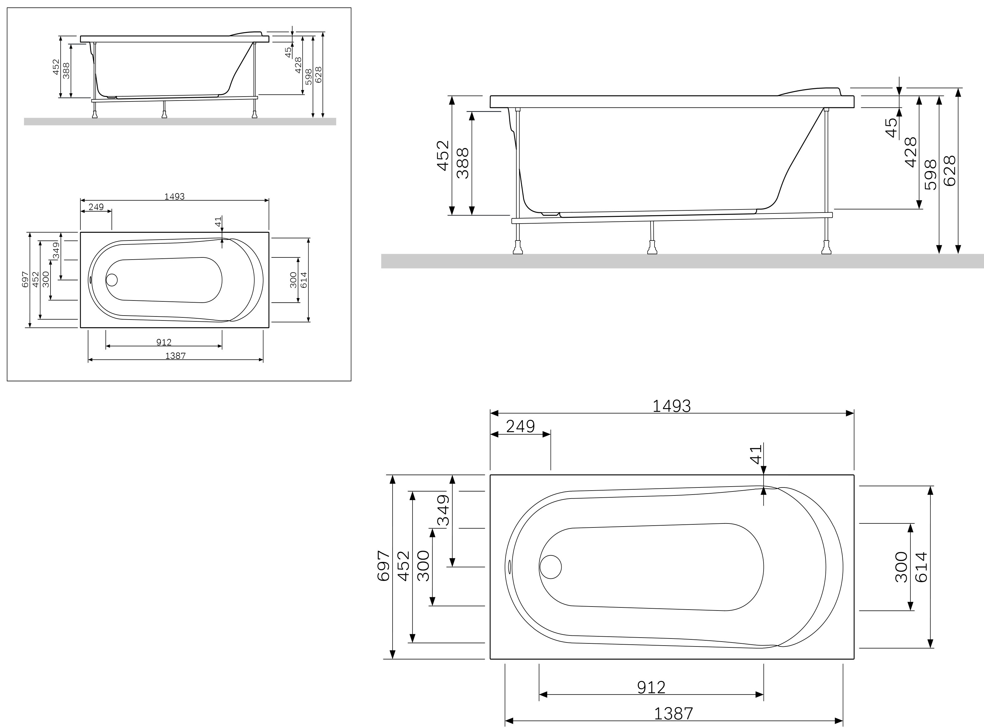 изображение Панель фронтальная для ванны AM.PM Joy W85A-150-070W-P 150 от Магия Воды