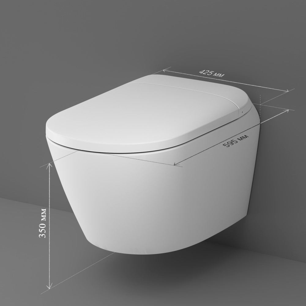 изображение Унитаз подвесной AM.PM CCC301700SC с интегрированным электронным биде TouchReel от Магия Воды