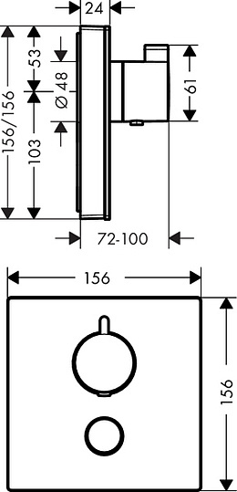 изображение Термостат для душа Hansgrohe ShowerSelect Highflow 15735600 от Магия Воды