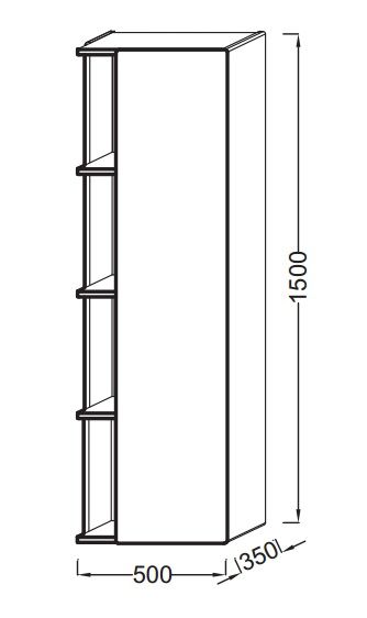 изображение Подвесная колонна Jacob Delafon Terrace EB1179D-N23 (шарниры справа) от Магия Воды