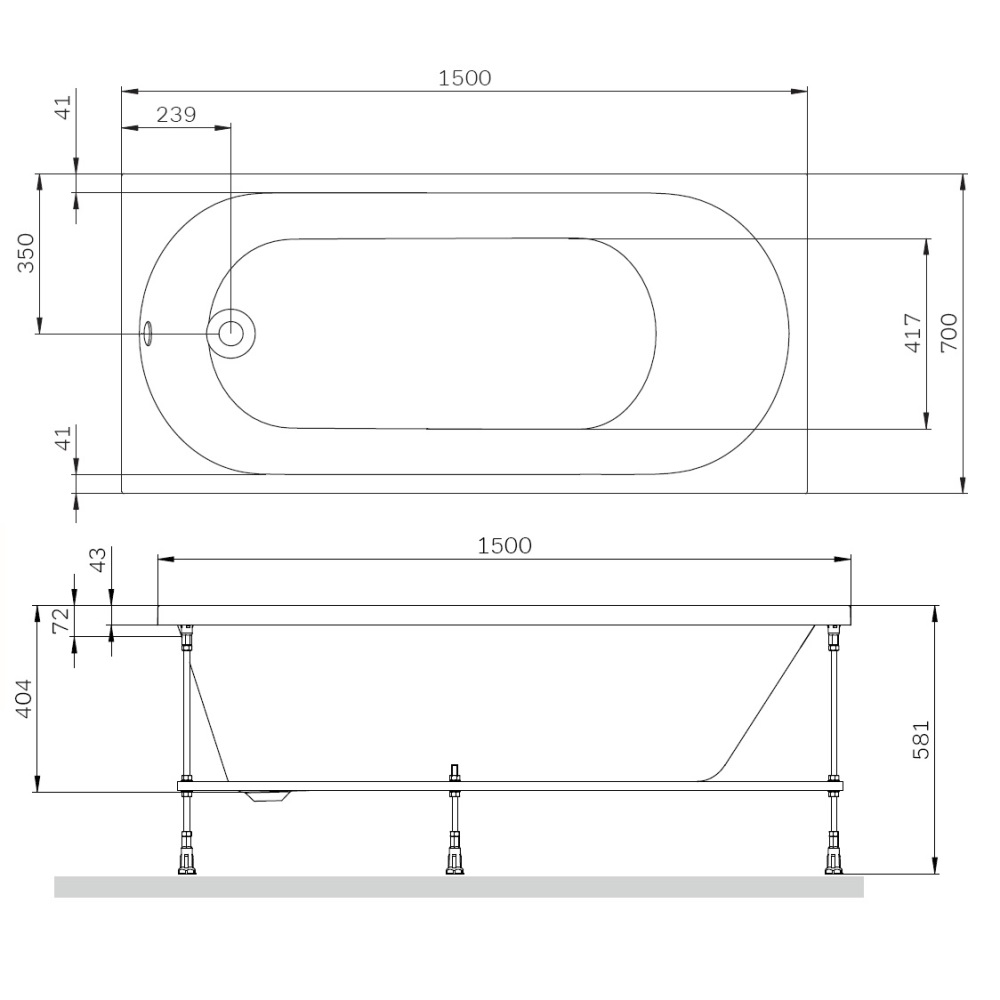 изображение Ванна акриловая AM.PM X-Joy W94A-150-070W-A1 150х70 от Магия Воды