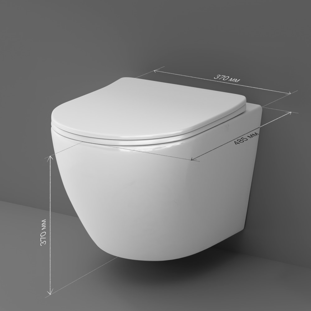 изображение Унитаз подвесной AM.PM C801900SC AquaSpin с сиденьем микролифт от Магия Воды