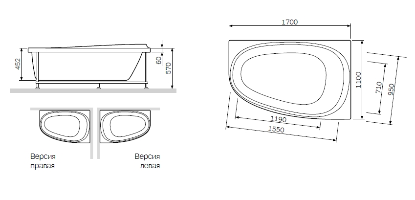 изображение Ванна акриловая AM.PM Like W80A-170L110W-A 170х110 от Магия Воды