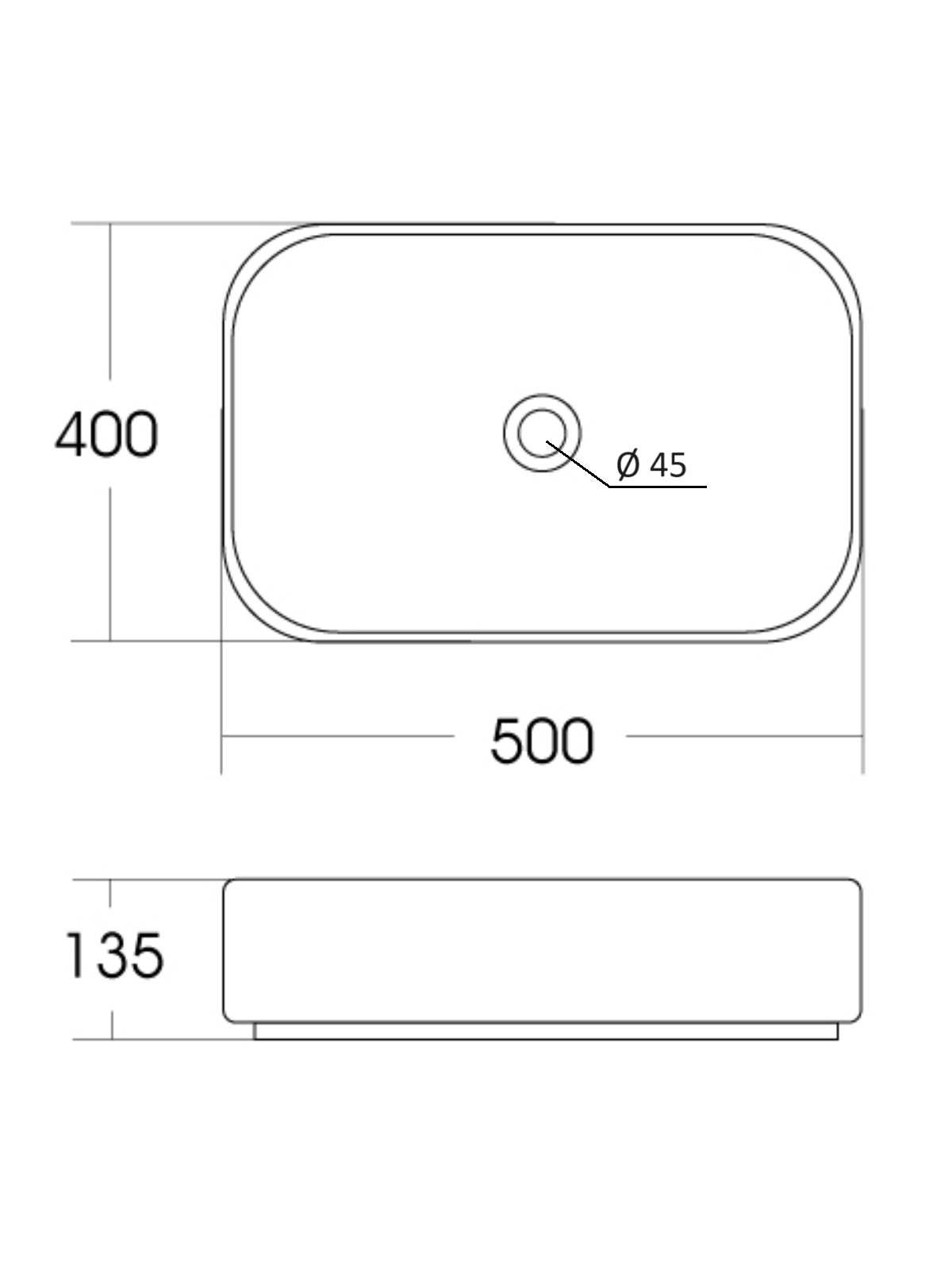 изображение Раковина накладная Orange B05-500W белый глянец от Магия Воды