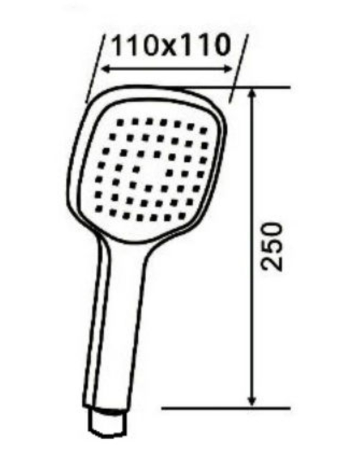 изображение Ручной душ Orange O-Shower S04HS 110х110 мм 1 режим хром от Магия Воды