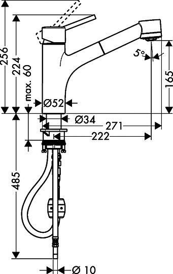 изображение Смеситель для кухни Hansgrohe Talis S 32841000 от Магия Воды