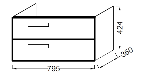 изображение Тумба под раковину Jacob Delafon Rythmik 80x36 EB1302-E10 квебекский дуб от Магия Воды