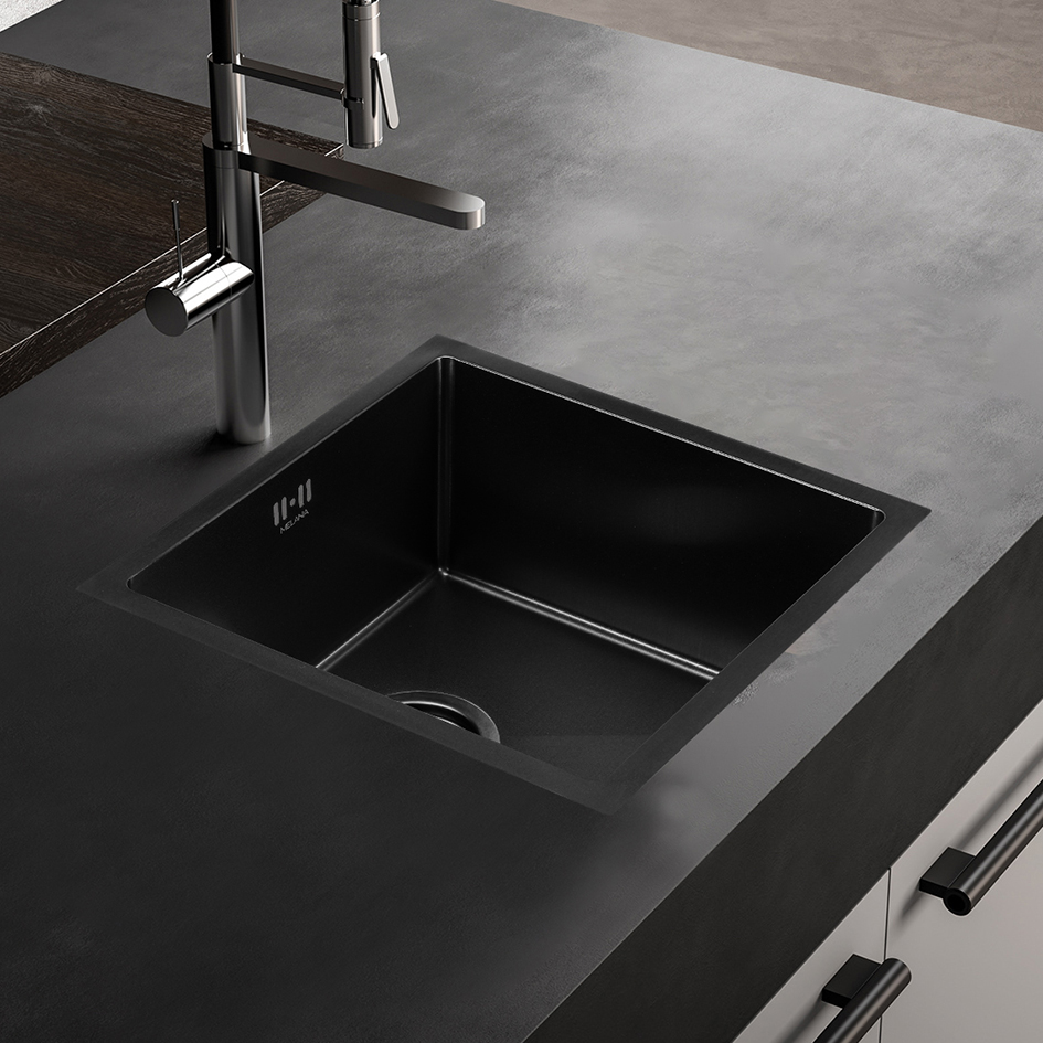 изображение Кухонная мойка из стали Melana ProfLine D4545HB графит квадратная 45 см от Магия Воды