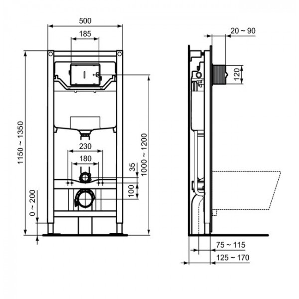 изображение Комплект унитаза Ideal Standard Connect AquaBlade E211601 от Магия Воды