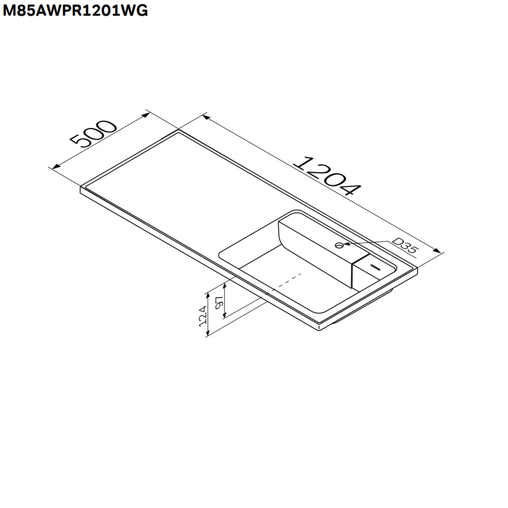 изображение Раковина над стиральной машиной AM.PM X-Joy M85AWPR1201WG 120 см правая белый глянец от Магия Воды