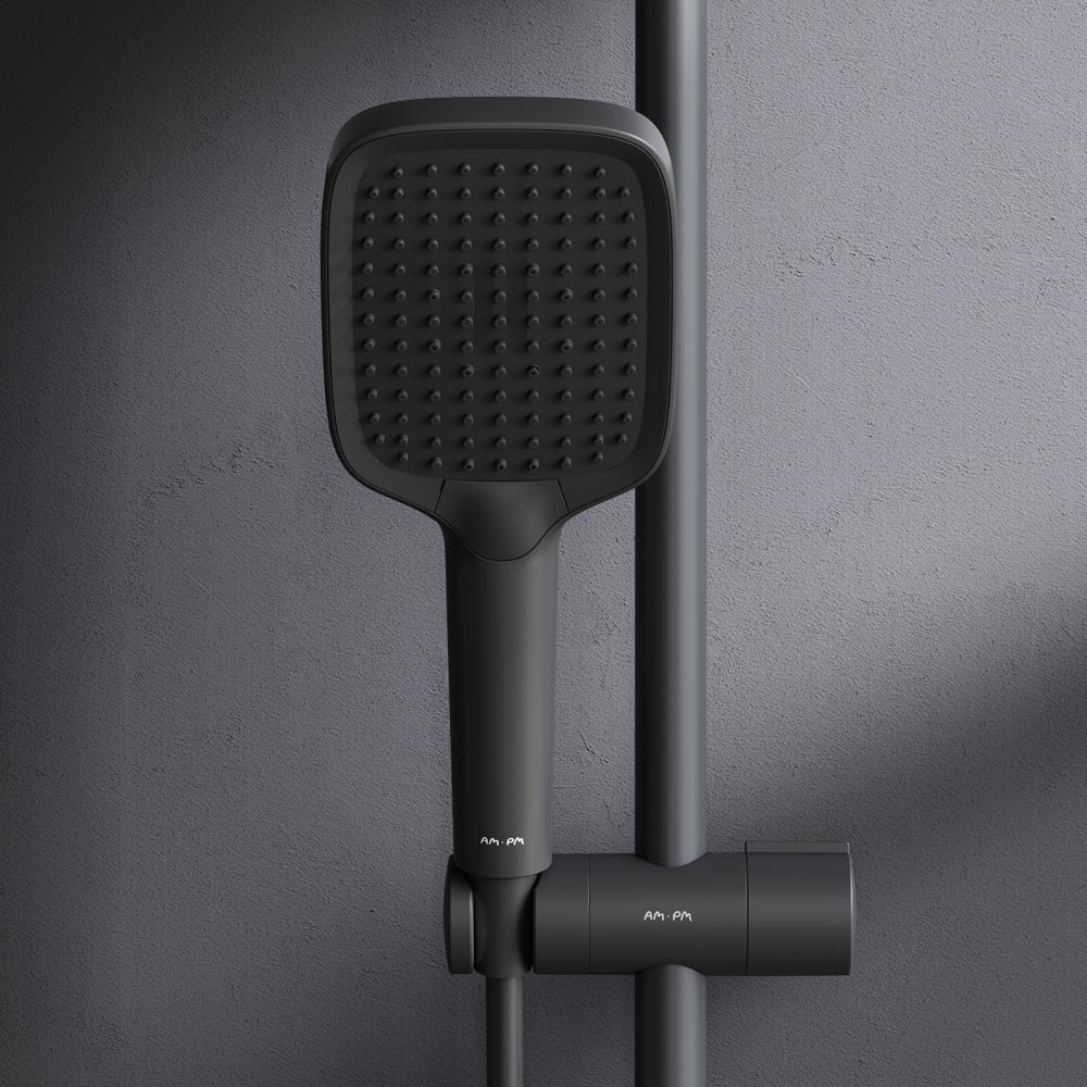 изображение Душевая система с ванно-душевым термостатическим смесителем-полкой AM.PM Func F078F322 от Магия Воды