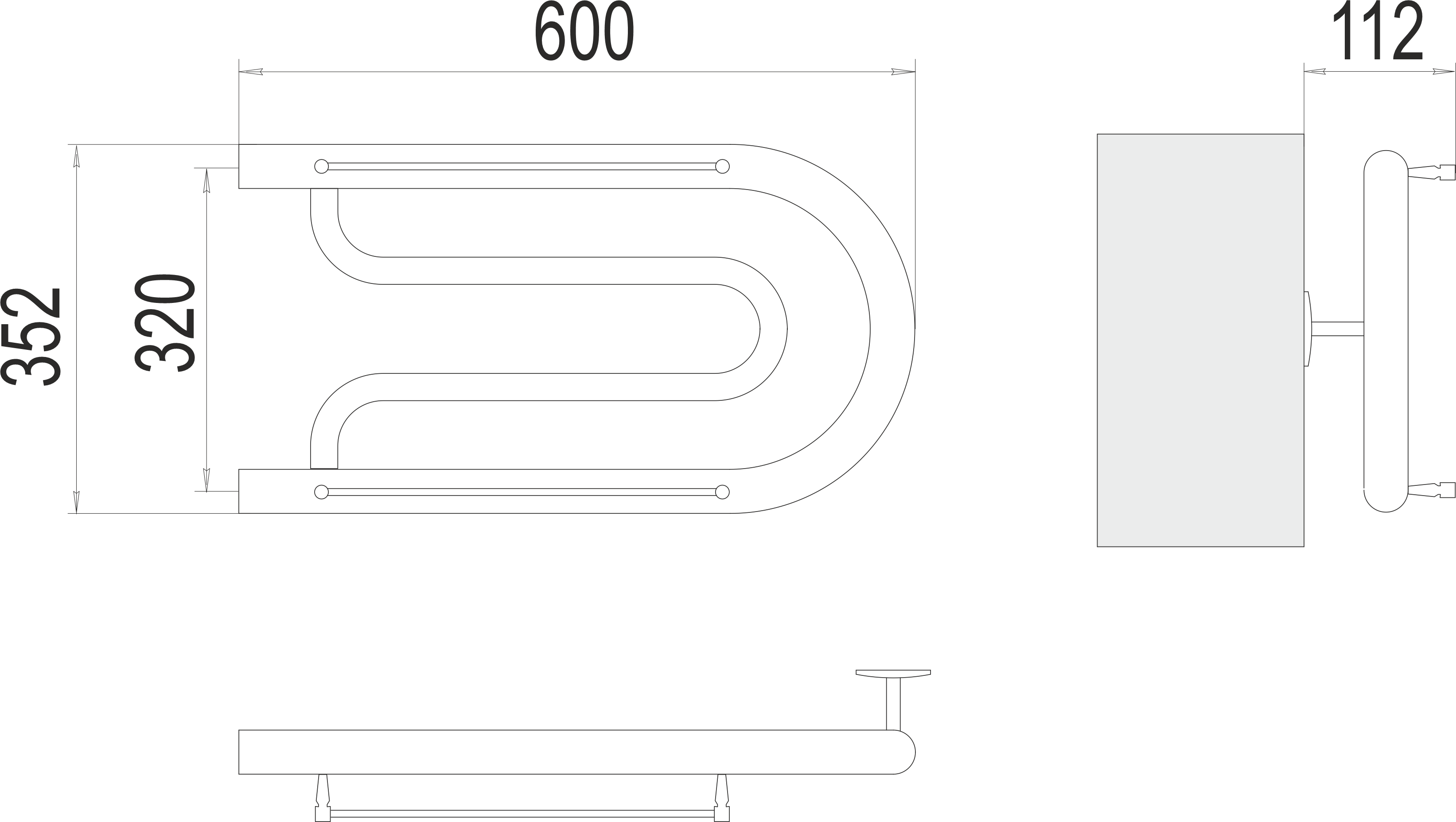 изображение Полотенцесушитель водяной Terminus Фокстрот 4620768881244 320х600 от Магия Воды
