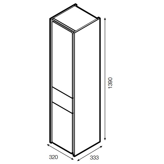 изображение Шкаф - колонна Roca Ronda R белый матовый/бетон ZRU9303006 от Магия Воды