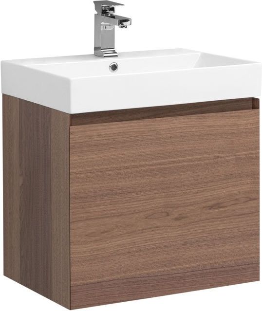 изображение Тумба с раковиной Aquanet Нью-Йорк 00213934 темное дерево 60,5 см от Магия Воды