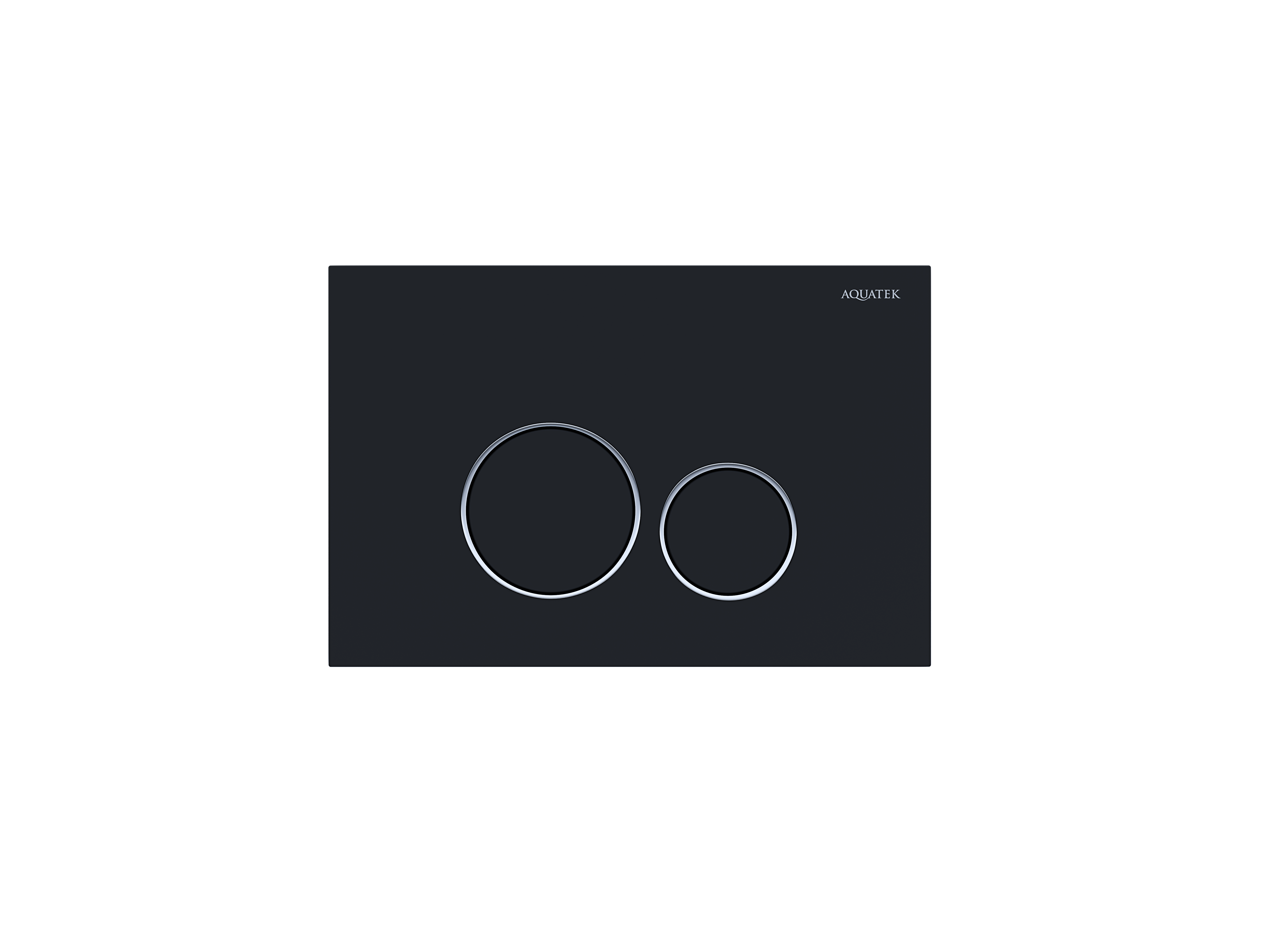 изображение KDI-0000020 (005D) Панель смыва Черная матовая ободок хром (клавиши круглые) от Магия Воды
