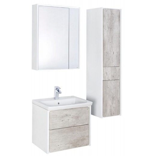 изображение Зеркальный шкаф Roca Ronda 60 белый матовый/бетон ZRU9303007 от Магия Воды