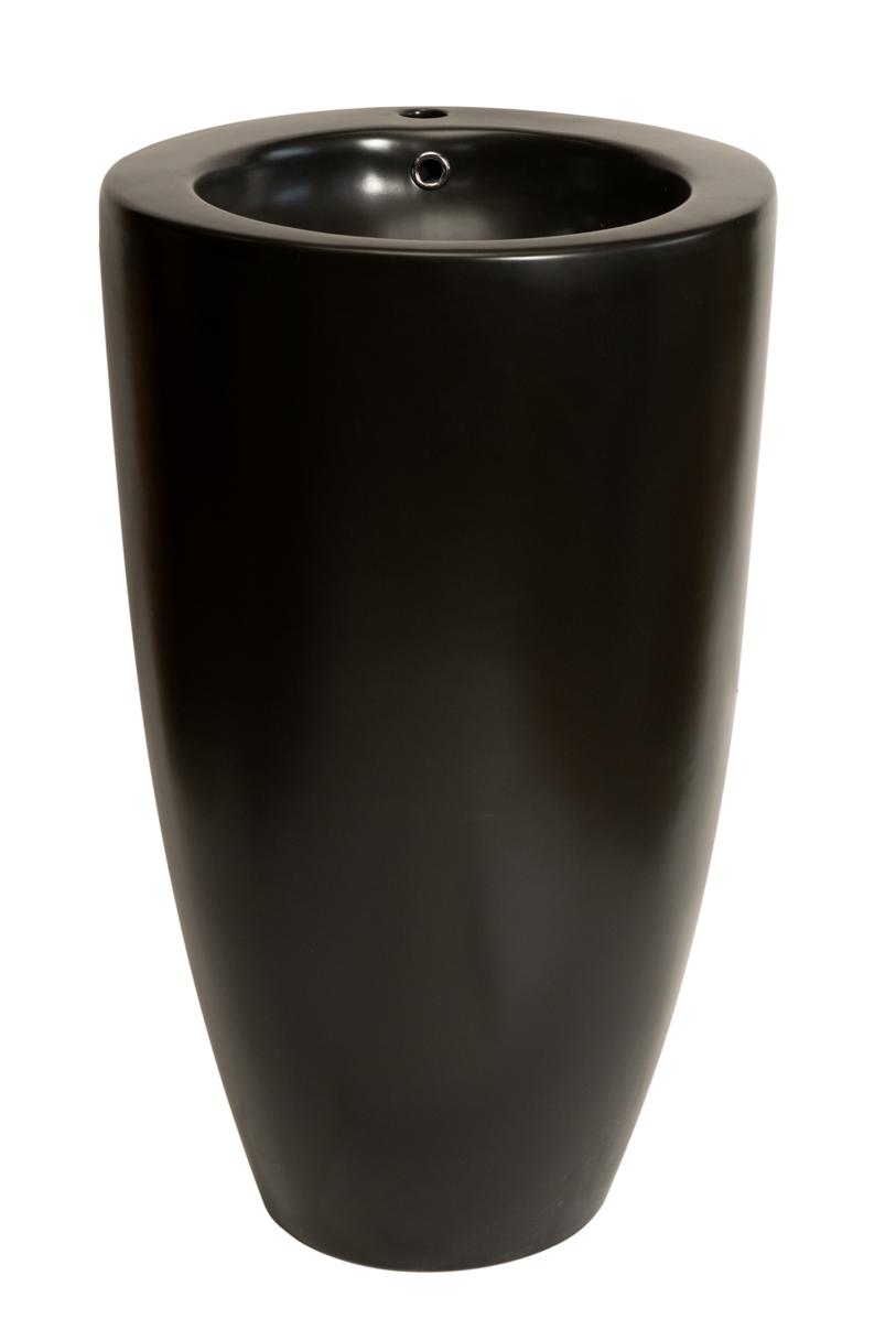 изображение Раковина напольная SantiLine SL-4004MB черная матовая 50 см от Магия Воды