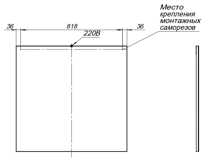 изображение Зеркало Aquanet Lino 00253908 89 см с LED-подсветкой от Магия Воды