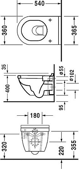 изображение Унитаз подвесной Duravit Starck 3 42250900A1 с сиденьем микролифт от Магия Воды