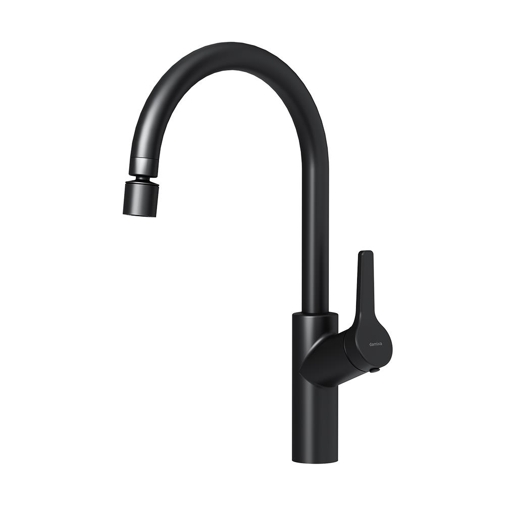 изображение Смеситель для кухни Damixa Eclipse с двухрежимным регулируемым аэратором черный 310722300 от Магия Воды