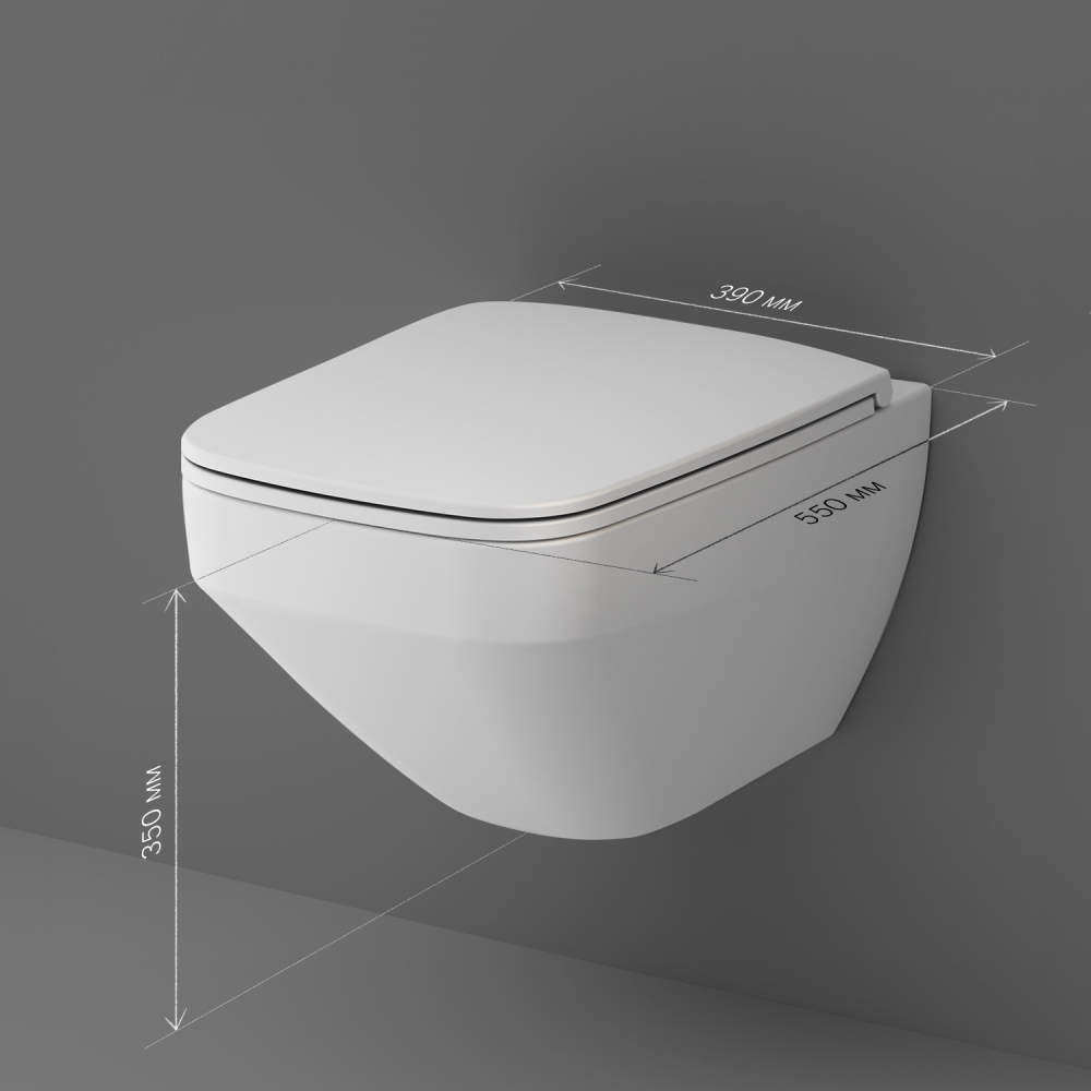 изображение Унитаз подвесной AM.PM C50A1700MWSC FlashClean с сиденьем микролифт матовый от Магия Воды