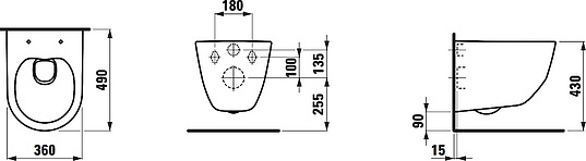 изображение Унитаз подвесной Laufen Rimless Pro NEW compact 8.2096.5.000.000.1 от Магия Воды