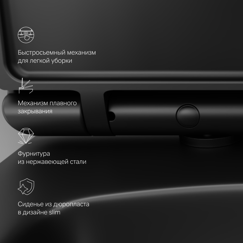 изображение Унитаз подвесной AM.PM C50A1700MBSC FlashClean с сиденьем микролифт от Магия Воды