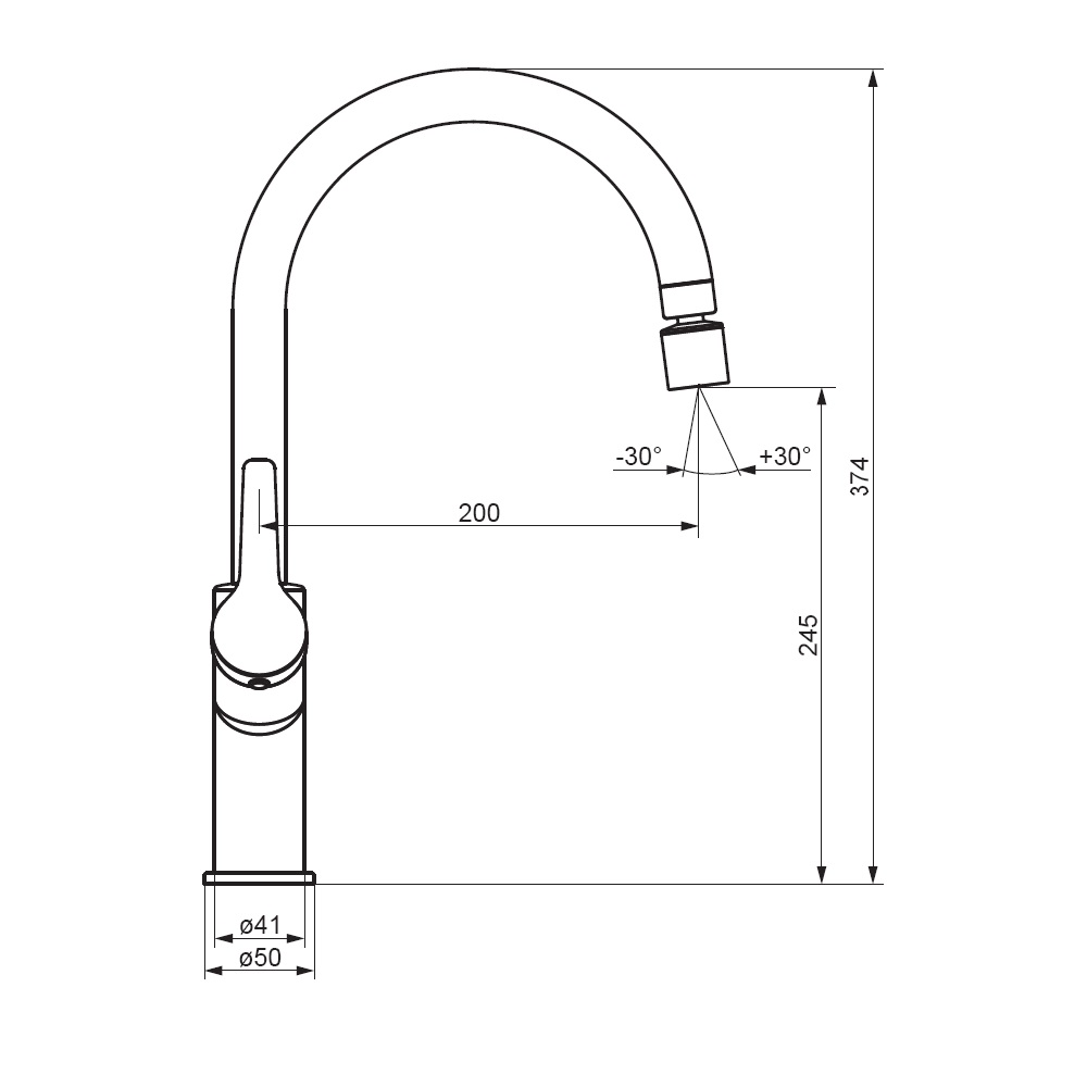 изображение Смеситель для кухни Damixa Eclipse с двухрежимным регулируемым аэратором черный 310722300 от Магия Воды