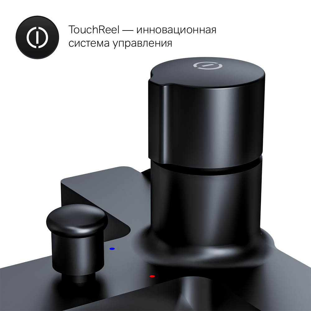 изображение Смеситель для ванны и душа AM.PM X-Joy F85A10522 нажимной TouchReel черный от Магия Воды