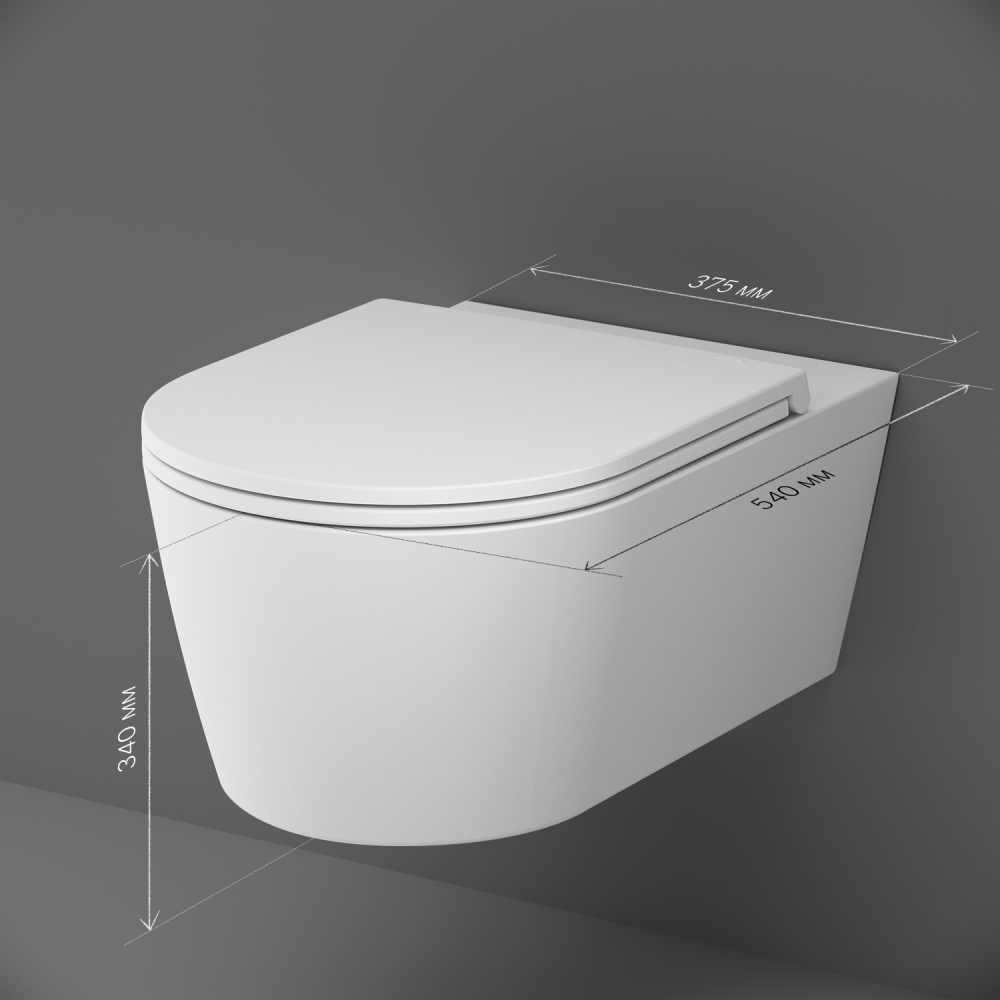 изображение Унитаз подвесной AM.PM C8F1701MWSC FlashClean с сиденьем микролифт матовый от Магия Воды