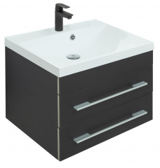 изображение Тумба с раковиной Aquanet Верона 00281095 черная 58 см от Магия Воды