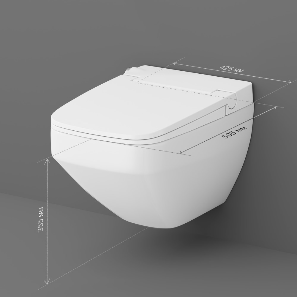 изображение Унитаз подвесной AM.PM CCC50A1700SC с интегрированным электронным биде TouchReel от Магия Воды