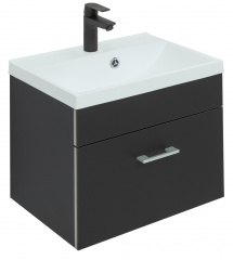 изображение Тумба с раковиной Aquanet Верона 00281093 черная 50 см от Магия Воды