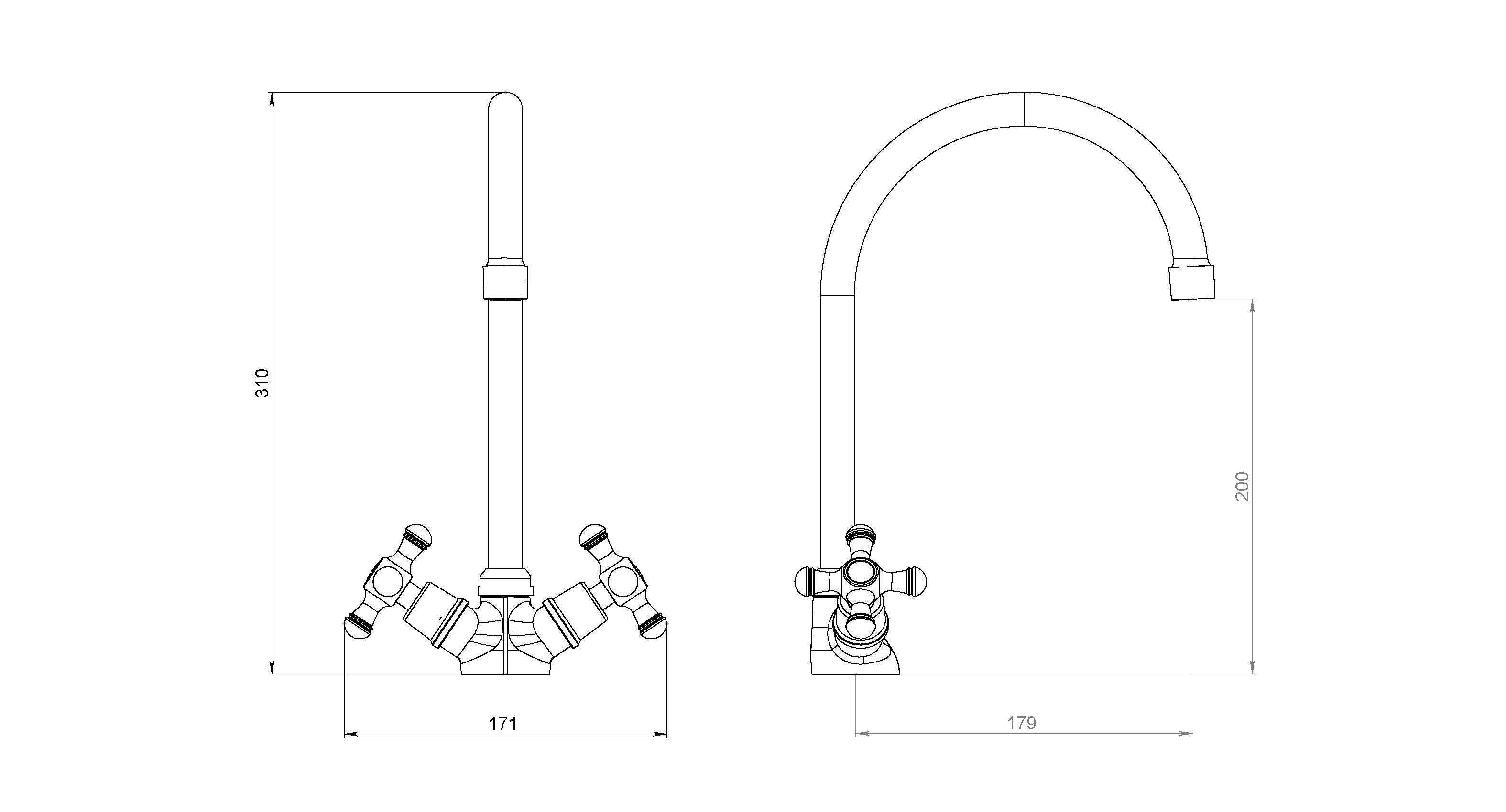 изображение Смеситель для кухни RedBlu by Damixa Retro 230000000 от Магия Воды
