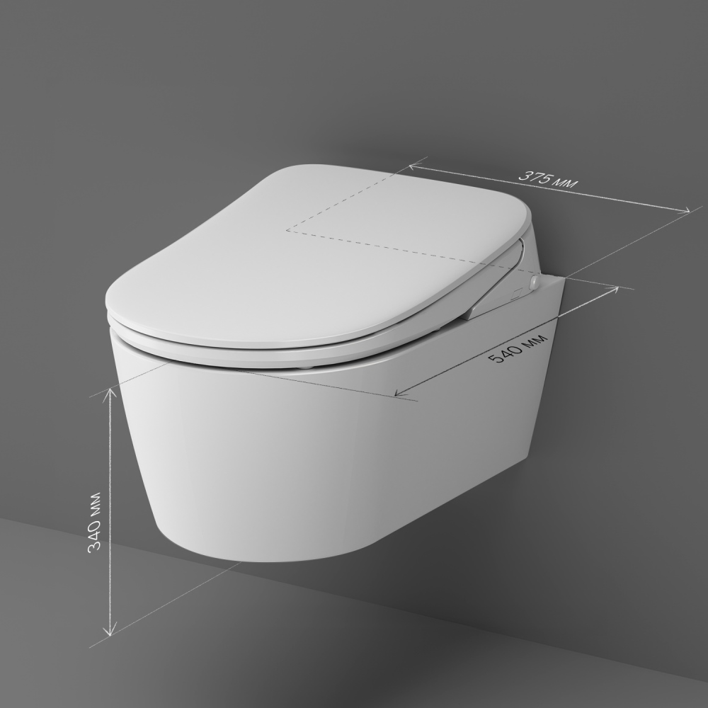 изображение Унитаз подвесной AM.PM C8F1702SC FlashClean c электронной крышкой-биде со скрытой подводкой от Магия Воды