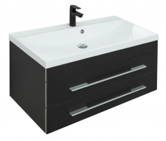изображение Тумба с раковиной Aquanet Верона 00281099 черная 90,2 см от Магия Воды