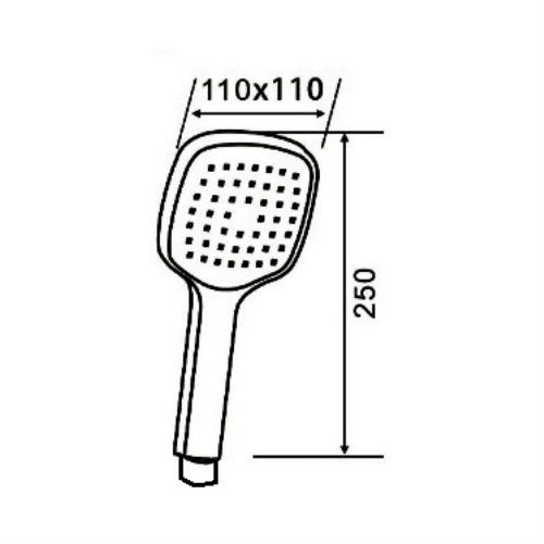 изображение Ручной душ Orange O-Shower d 110 мм 1 режим хром от Магия Воды