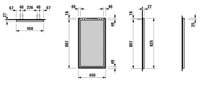 изображение Зеркало Laufen Frame 4.4740.0.900.144.1 от Магия Воды