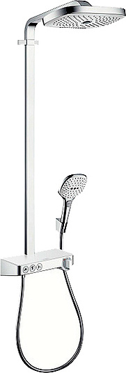 изображение Душевая стойка Hansgrohe Raindance Select Push 300 3jet Showerpipe белый/хром 27127400 от Магия Воды