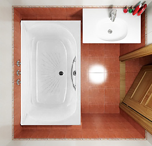 изображение Чугунная ванна Roca Akira 2325G000R 170х85 см с ножками от Магия Воды